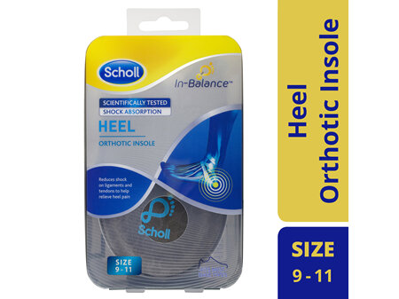 Scholl In-Balance Heel Orthotic Insole Large Size 9 - 11