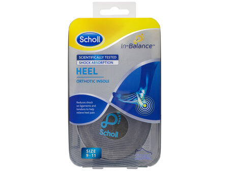 Scholl In-Balance Heel Orthotic Pain Relief Insole Large Size 9 - 11