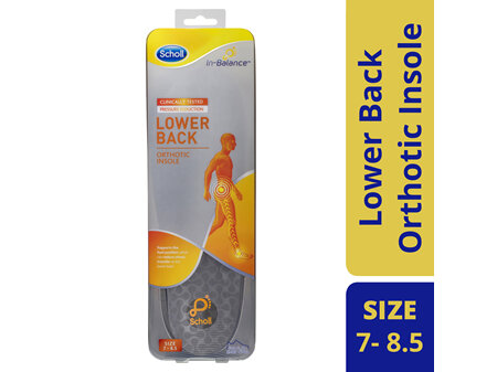 Scholl In-Balance Lower Back Orthotic Insole Medium Size 7 - 8.5