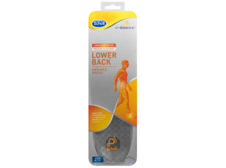 Scholl In-Balance Lower Back Pain Relief Orthotic Insole Large Size 9 - 11