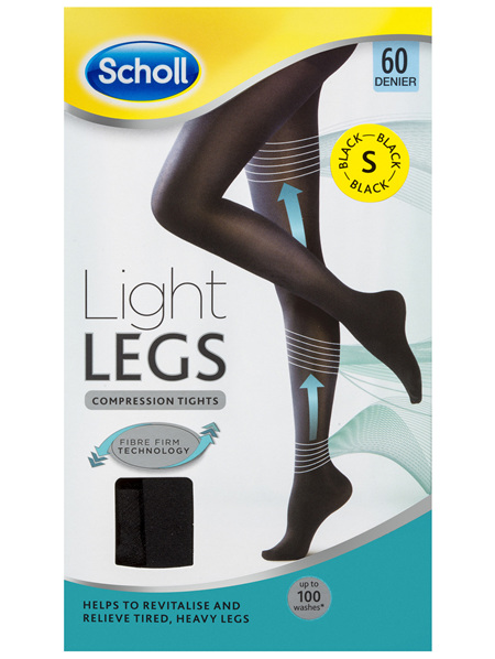 Scholl Light Legs Compression Tights 60 Denier for Tired Legs Black Small