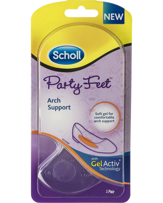 Scholl Party Feet Hidden Arch Support 1 Pair