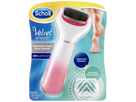 Scholl Velvet Smooth Electronic Foot Care System Pink