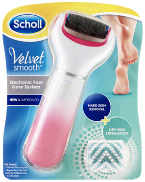 Scholl Velvet Smooth Electronic Foot Care System Pink