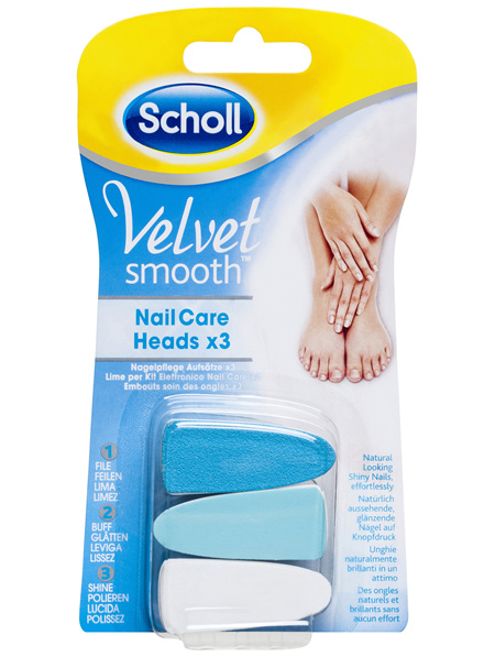 Scholl Velvet Smooth Nail Care Heads Refill x3
