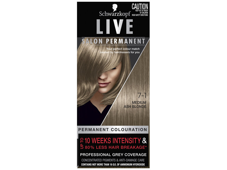 Schwarzkopf Live Salon Permanent 7-1 Medium Ash Blonde