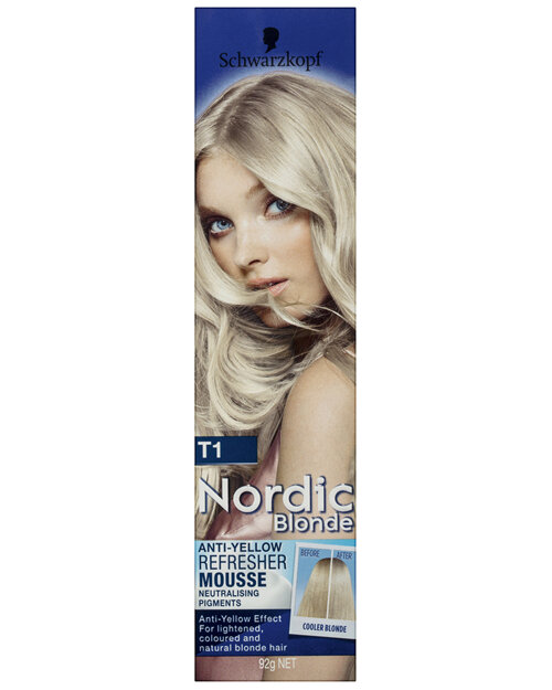 Schwarzkopf Nordic Blonde T1 Anti-Yellow Refresher Mousse 92g
