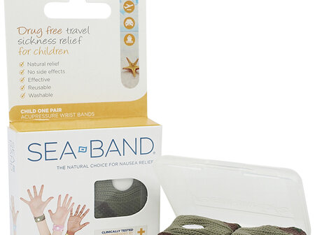 Sea-Band Childs Anti-Nausea Wrist Band Blue Camo