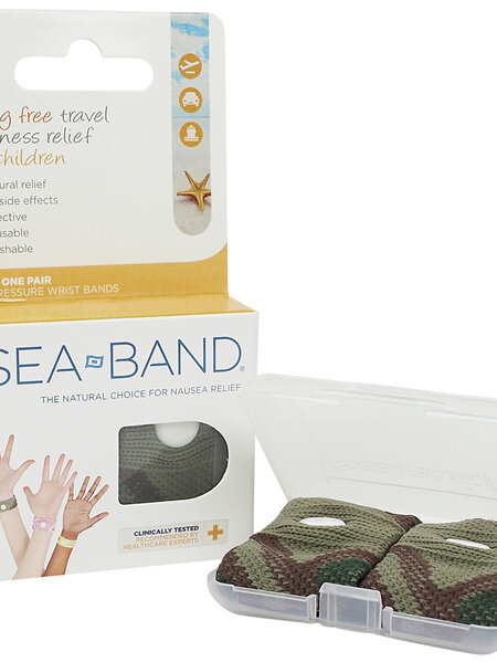 Sea-Band Childs Anti-Nausea Wrist Band Blue Camo