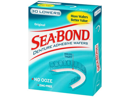 Seabond Denture Adhesive Wafers Original 30 Lowers