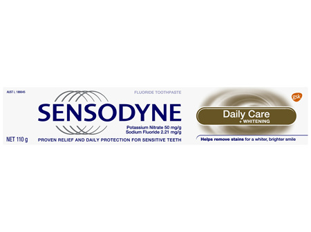Sensodyne Daily Care + Whitening Sensitive Toothpaste 110g