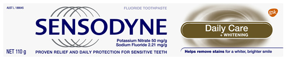 Sensodyne Daily Care + Whitening Sensitive Toothpaste 110g
