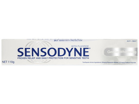 Sensodyne Gentle Whitening Sensitive Teeth Toothpaste with Fluoride 110g