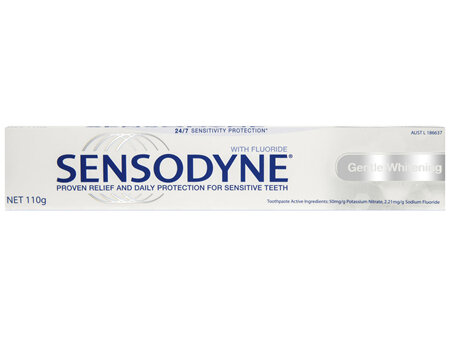 Sensodyne Gentle Whitening Sensitive Teeth Toothpaste with Fluoride 110g