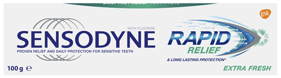 Sensodyne Rapid Relief Extra Fresh Sensitive Toothpaste 100g