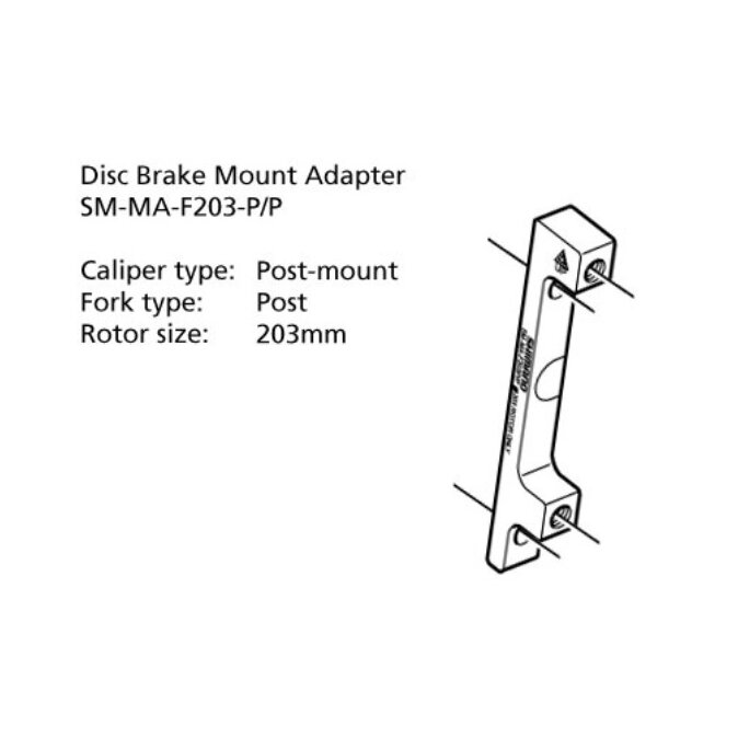 Shimano Disc Brake Adapter Post Mount 203mm