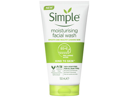 Simple Kind To Skin Moisturing  Facial Wash for healthy-looking skin 150ml