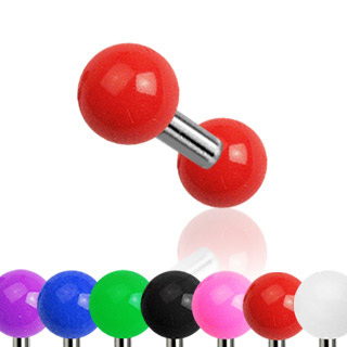 Solid Colored Acrylic Ball Tragus/Cartilage Barbell