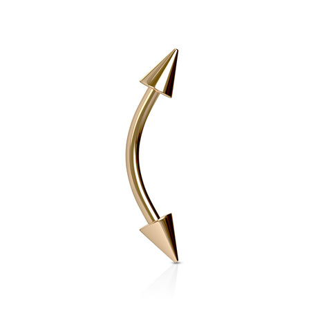 Spikes Rose Gold Curved Barbell