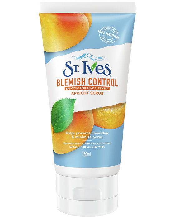 St Ives  Facial Scrub Blemish Control Apricot Contains 2% Salicylic Acid 150ml