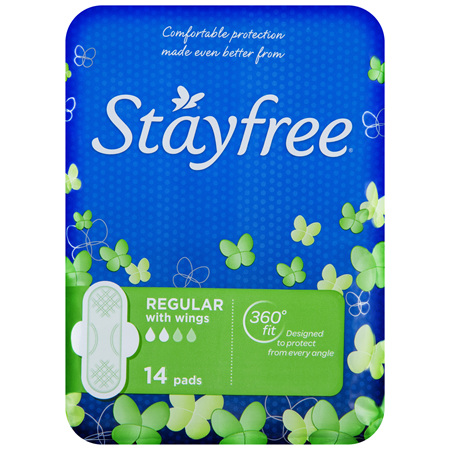 Stayfree Regular with Wings 14 Pack
