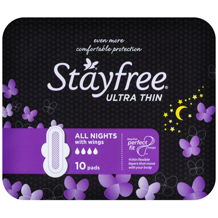 STAYFREE® All Nights Pads With Wings