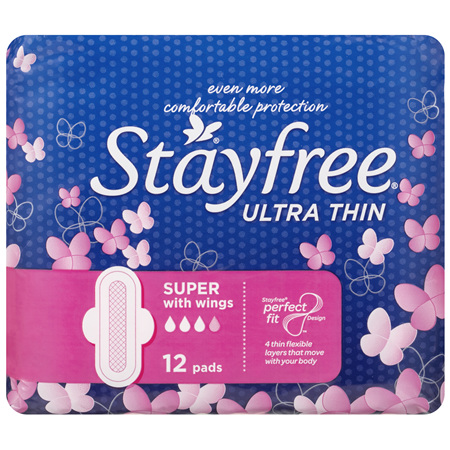 Stayfree Ultra Thin Super with Wings 12 Pack