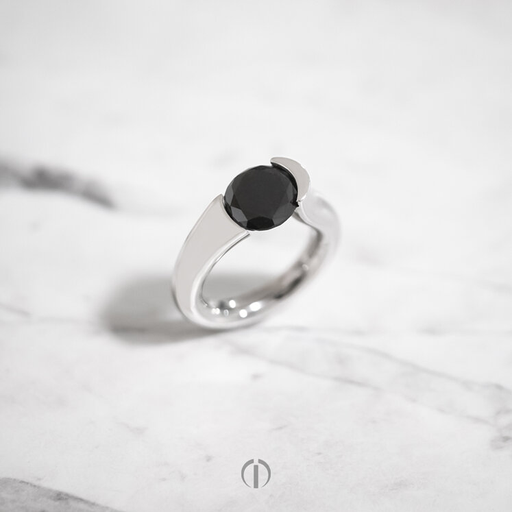 Stellad ring by The Inspired Collection - now with a black diamond