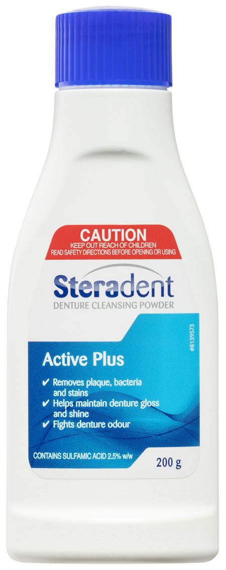 Steradent Active Plus Denture Cleansing Powder 200g