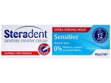 Steradent Denture Sensitive Fixative Cream 40g