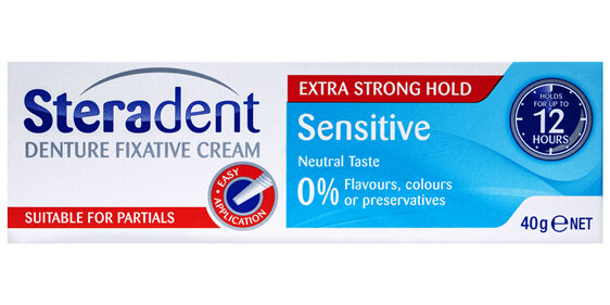 Steradent Denture Sensitive Fixative Cream 40g
