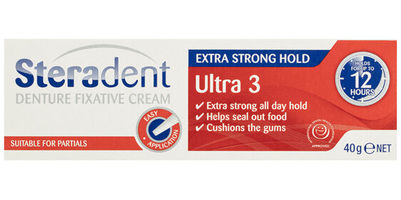 Steradent Ultra 3 Denture Fixative Cream 40g