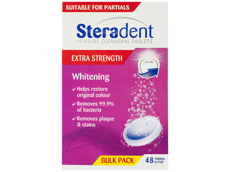 Steradent Denture Cleansing Tablets Arctic Tablets 48 Pack - SKUlibrary