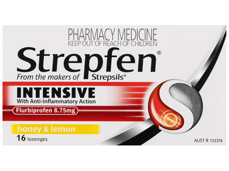 Strepfen Intensive Lozenges Honey & Lemon 16 Pack