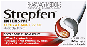 Strepfen Intensive Severe Sore Throat Relief Anti-Inflammatory and Analgesic Lozenges 32pk