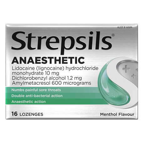 Strepsils Anaesthetic Lozenges Menthol 16 Pack