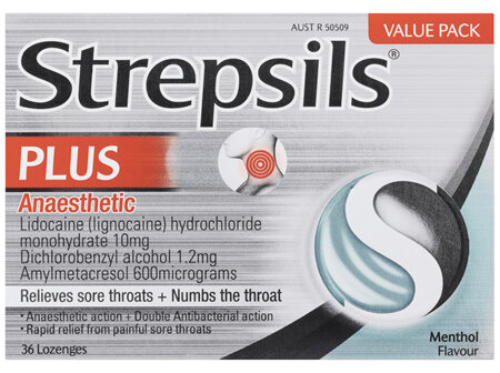 Strepsils Anaesthetic Lozenges Menthol 36 Pack