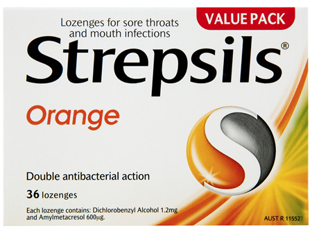 Strepsils Orange 36 Lozenges