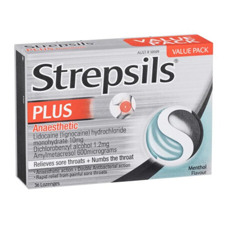 STREPSILS Plus BlockNose Rlf Loz 36s