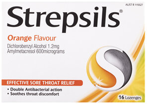 Strepsils Sore Throat Relief Orange 16 Pack