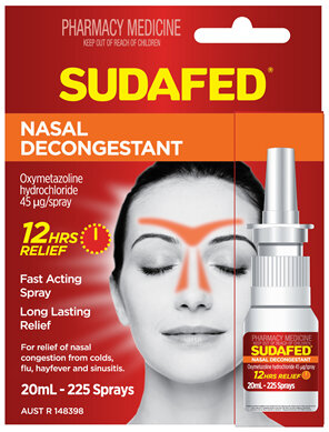 Sudafed Nasal Decongestant Sinus Relief Spray 20mL