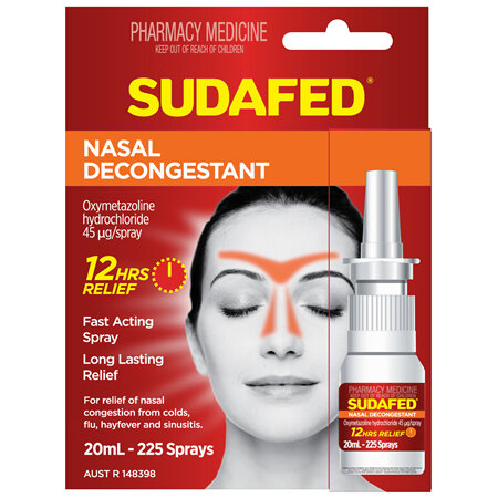 Sudafed Nasal Decongestant Sinus Relief Spray 20mL