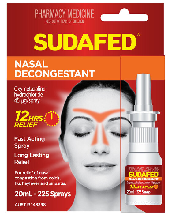 Sudafed Nasal Decongestant Sinus Relief Spray 20mL