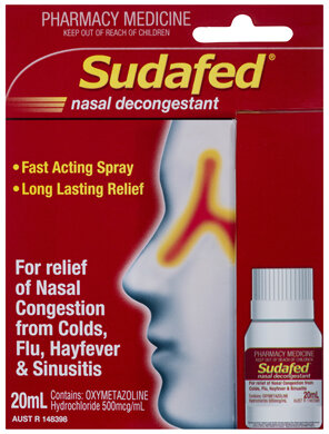 Sudafed Nasal Decongestant Spray Refill 20mL