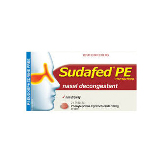 SUDAFED PE Nasal Decongestant 10mg 24