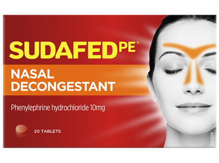 Sudafed PE Nasal Decongestant 20 Tablets x 10mg