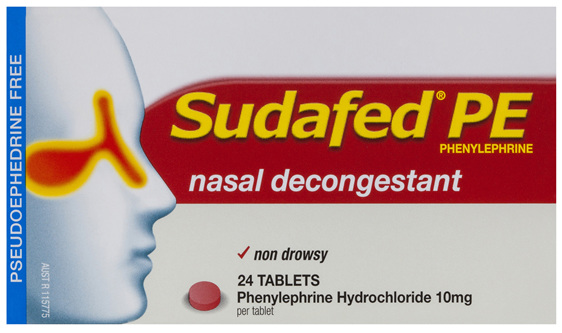 Sudafed PE Nasal Decongestant 24 Tablets