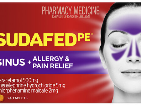 Sudafed PE Sinus + Allergy & Pain Relief Tablets 24 Pack
