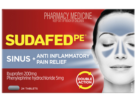 Sudafed PE Sinus + Anti-Inflammatory Pain Relief 24 Tablets