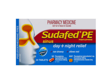 Sudafed Pe Sinus Treatment Day/Night 24